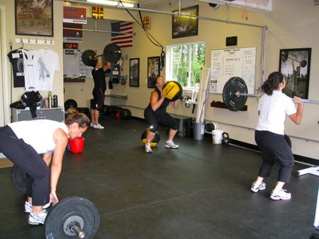 Ladies doing the Benchmark Girls