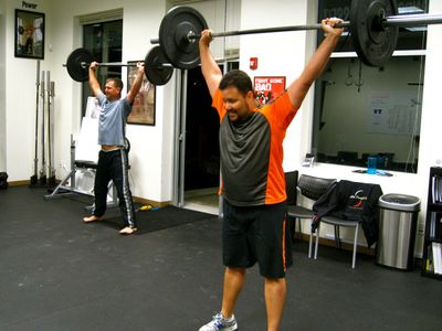 Jorge and Zach Hang Pwr Snatch