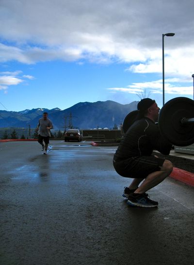 Dueling Squat Cleans