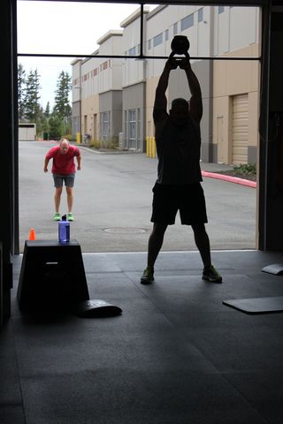 Broad Jump and KB Swing Silhouette