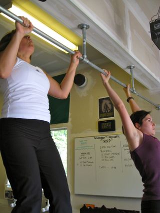 Deb and Adriana Jumping Pull-ups