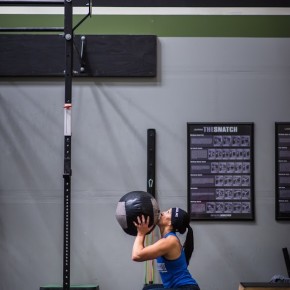 SnoRidge CrossFit_Wall Ball_Lisa