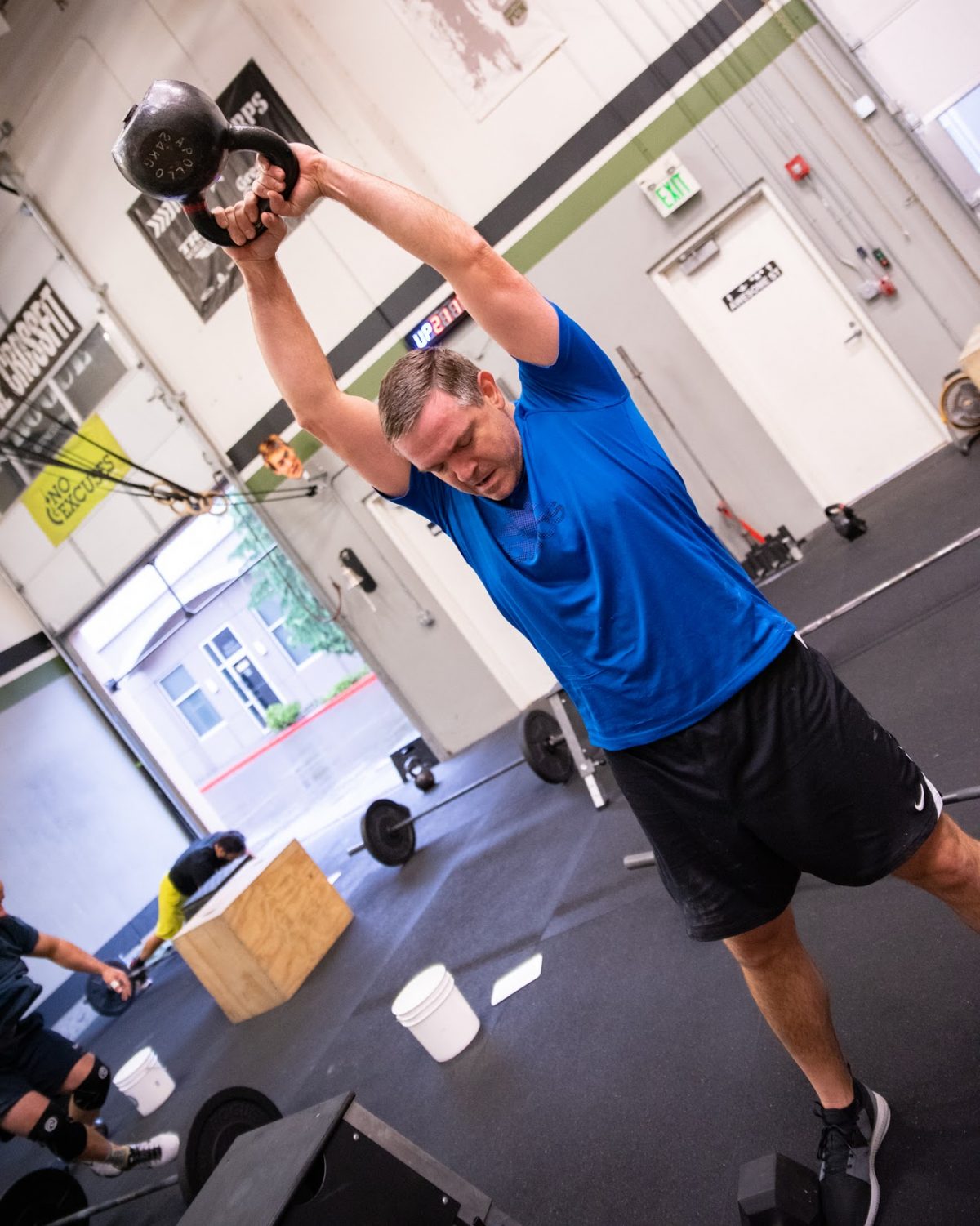 Tabata Double Unders, AbMat Situps, Box Jumps and Kettlebell Swings
