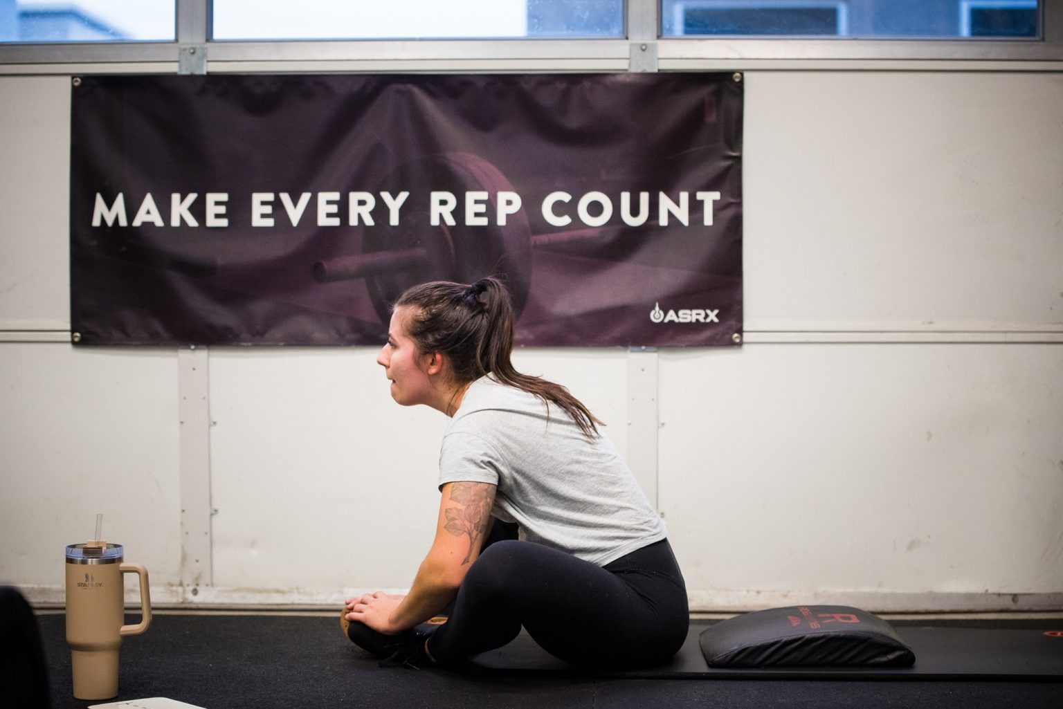 Team WOD FT Double Unders, AbMat Situps, and Squat Clean Thrusters